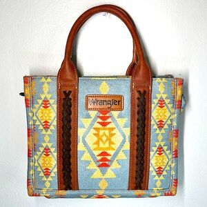 Wrangler Boho Tote Bag w/ Leather Accents